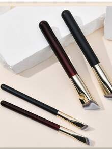 New Makeup Brush Set, 3pcs Soft Brushes - Foundation Brush, Concealer Brush, Detail Brush, BB Cream Brush, Primer Brush, Convenient Portable Makeup Brushes - Multicolor - View 6