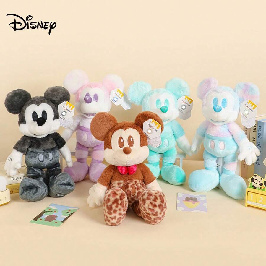 Disney 正品毛绒米奇豹纹扎染米奇娃娃抱枕家居沙发靠垫生日礼物睡眠枕 - 彩色 - 查看 1