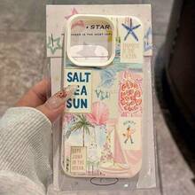 1pc White Textured Matte Blue Jellyfish Pattern Phone Case, Suitable For IPhone 16 Pro Max, 17/16/15/14 Plus, 13/12/11, Air Series Stand Out With Personality - Valentine's Day Birthday Easter Gifting Loved Ones & Personal Use - 彩色 - 查看 22