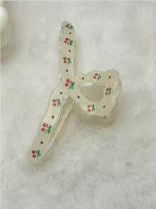 1个新鲜水果图案发夹，草莓和樱桃设计 - 彩色 - 查看 4