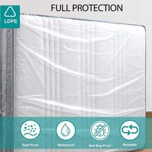 Waterproof Plastic Mattress Bag For Moving Storage Heavy Duty Twin Size Mattress Cover Protector - 1 - View 4