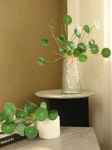 5/3件套仿真植物，包括假荷叶、仿真绿叶等。适用于春季装饰、婚礼装饰、客厅装饰、卧室装饰、办公室装饰、桌面装饰、DIY花墙、户外装饰和花园装饰。 - 綠色 - 查看 7