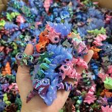 3pcs/5pcs/10PCS/20pcs - Colorful Small Salamanders, Realistic Eyes With Jointed Hinges, Freely Poseable, Desktop Decor, Decorative Items, Perfect For Party Favors, Classroom Prizes, Party Gift Bag Fillers. Suitable For Birthday Gift Bags, Party Fillers, Classroom Rewards And Carnival Prizes (Random Eye Color, Random Eye Style) - Multicolor - View 7