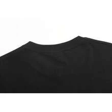 1 pieza Camisetas de mujer, formal ajustado manga corta algodón, toy primavera para oficina, transpirable - Negro - Ver 4