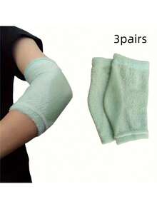 2只装肘部保湿护套，肘部凝胶护跟袜，肘垫，适用于SPA保湿，滋养干燥皲裂肌肤 - 粉色 - 查看 15