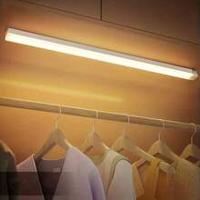 1 件 LED 智能运动传感器长棒小夜灯,超薄无线橱柜灯,壁灯,USB 可充电磁性灯,适用于厨柜、楼梯、走廊、衣柜、户外、圣诞节、感恩节礼物 - 白色 - 查看 7