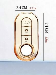 1pc Soft TPU Car Key Fob Cover/Protector Case, Suitable For Fiat 500, Peugeot, Buick, Iveco, Olsen Car Key Remote Control Shell, Anti-Drop, Anti-Dust, Elegant High-End Key Holder, Also Suitable For Women Gifts For Mother, Father, Graduation, And Teacher - one-size - View 11
