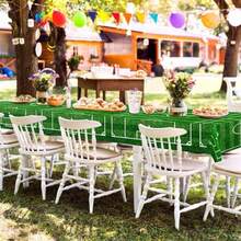 1 Pc 54 X 108 Inches Soccer Plastic Tablecloth Party Decorations Disposable Plastic Table Cover For Football Birthday Party Decorations - Green - View 6