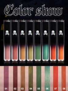 HANDAIYAN Gothic Style Matte Lip Gloss Set, Dark Series Natural Matte Long-Lasting Waterproof Lip Gloss Set, Matte Black, Suitable For Halloween, Christmas, Masquerade, Makeup Party, Smokey Makeup, Cosplay, 3.5ml*4pcs - Nhiều màu - Xem 4
