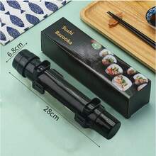 1PC Upgraded Sushi Bazooka Maker - Easy DIY Sushi Roller Machine, Portable Rice Cylinder Mold For Perfect Rolls, Creative Kitchen Gadget For Homemade Japanese Sushi, Professional Sushi Making Kit - 黑色 - 查看 9
