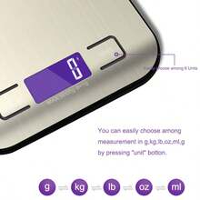 1pc Digital Food Scale For Kitchen,10kg Stainless Steel Kitchen Scale With 5 Units,Food Weight Scale,Suitable For Home Use, Food Baking,Kitchen Essentials,Food Scale For Sourdough Bread - 廚房秤 - 查看 5