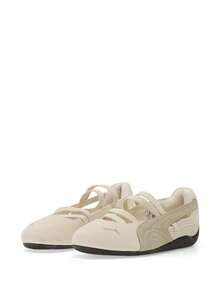 PUMA - Women Suede Speedcat Ballet Shoes - 08 高山雪/黑色 - 查看 1