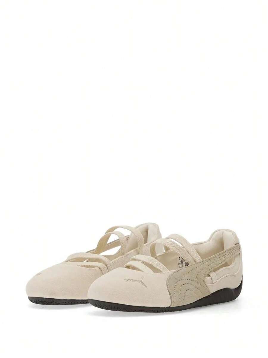 PUMA - Women Suede Speedcat Ballet Shoes - 08 高山雪/黑色 - 查看 1