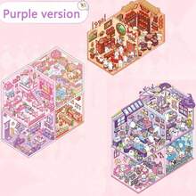 30-Page Mini Scene Sticker Collection Album, 20pcs Decorative Stickers + 10pcs Scene Cards, PET DIY Stickers Suitable For Diary And Photo Album - one-size - View 9