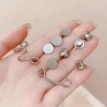 4pcs Reusable Waist Cincher Clips Suitable For Loose Jeans, Metal Brooch Waist Cincher For Dresses, No Sewing Decor Accessory (Gold And Silver, No Card Paper) - Multicolor - View 8