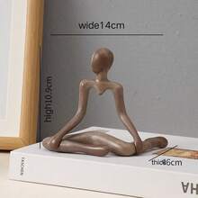 1pc Thinker Sculpture Abstract Mini Desktop Decor, 4 Colors, Home Office Bookshelf Living Room Decoration, Gift, Easter Decoration, Easter Gift, Halloween, Christmas Gift - 1PC Brown - View 6