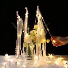1/5/10pcs Luminous Wedding Wands LED Ribbon Wands With Bells, Wedding Recessional, Dance Floor Props, Wedding Favors - Sparkler - View 13