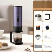 Cafeteira Portátil 3 em 1, Máquina de Espresso, Cafeteira de Viagem Auto-Aquecida, Moer Grãos de Café, Máquina de Espresso Compacta e Mini para Carro, Camping, Trilha - máquina de café - Visão 15