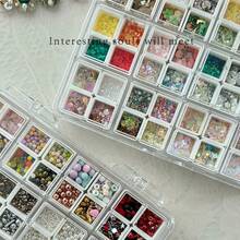 48 Grids Plastic Compartment Nail Accessories Storage Box Jewelry Earring Box Bead Screw Container Home Storage Case Display Organizer Container - Multicolor - View 6