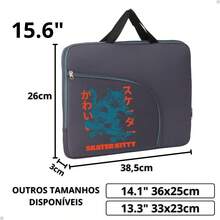 Maletas Para Notebook Portátil Elegante Faculdade Alta Qualidade - Cinza - Visão 3