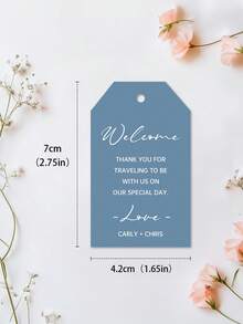Personalized Thank You Gift Tags - Custom Text Wedding Welcome Bag Tags, Bridal Shower & Party Favors.Custom Wedding Favor Tags - Personalized Welcome Bag Labels For Guests, Bridal Party & Special Day Gifts. - Multicolor - View 6