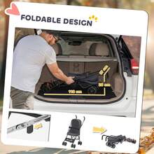 PawHut Foldable Dog Stroller With Mesh Windows For Mini Dogs - Gris Oscuro - Ver 4