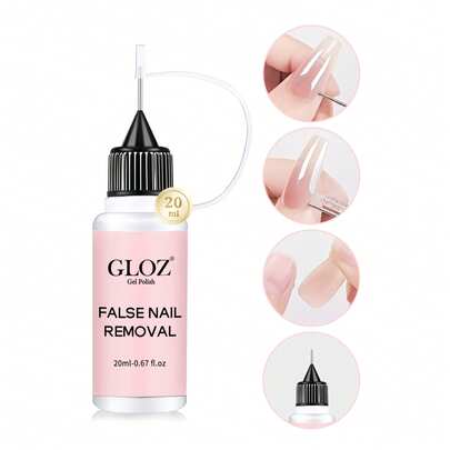20ml Gel Nail Polish Remover, Ultra-Powerful & Removes Glitter And Dark Colored Paints, Paraben Free For Nails | Acetone Nail Polish Remover For Nails For Removal Of Glue Gel, Acrylic & Dip