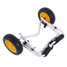 Yellow Kayak Canoe Boat Carrier Dolly Trailer, Portable Transport Cart With Wheels For Outdoor Water Sports, Heavy Duty Trolley For Kayak & Canoe Transportation, Sturdy Easy Moving Boat Cart For Beach Lake & Outdoor Use - Yellow - View 6