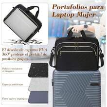 Portafolio para Laptop Mujer 17,3 Pulgadas Grande Maletin para Laptop Impermeable Bolsa para Laptop Profesional Negocios Maletín Portátil para Mujer,Negro,41844153 - Verde Oliva - Ver 6