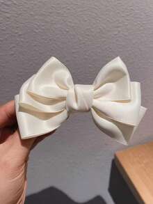 4pcs Women 12cm/4.72in Cute Pink White Black Red Bow Hair Clips, Princess Hair Accessories Hair Clips Duck Mouth Clips Barrette Hair Accessories, Fashion Versatile, Elegant Minimalist, Solid Color Hair Claws, Suitable For Daily, Casual, Party, Beach, Vacation, Hairstyle Design, Face Washing/Hair Washing, Makeup, Clothing Accessories, Spring Hair Clips, Summer Hair Clips, Autumn Hair Accessories, Winter Hair Clips - Multicolor - View 6