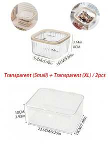 1个/2个透明亚克力桌面收纳盒带盖，防尘文具整理盒，办公桌用品收纳盒，家用和办公多用途收纳盒，也可用于存放化妆品、化妆工具、面膜、珠宝、发饰、房间装饰、返校用品和浴室用品。 - 無色 - 查看 17