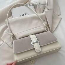 New Fashion Metal Decor Handbag Shoulder Bag, Suitable For Party, Outing, Vacation, Shopping And Daily Use, Can Store Coins, Phones, Also Suitable As A Work Bag For Professional Women, College Students And Career Women, Elegant Ladies Bag - Grey - View 2