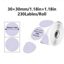 1 Roll Round Thermal Label Paper, Multi-Color Thermal Label Printing Paper, Suitable For Phomemo M220 M200 M221 M110 P50 P80 P1 Label Printers, For Barcodes/Clothing/Food/Gift Labels/Thank You Labels/Small Business/Home Thermal Label Paper - 1Roll - View 14