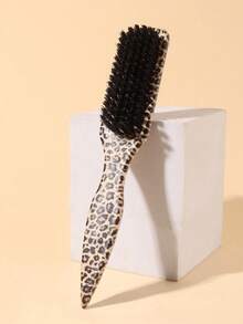 4pcs Leopard Print Pointed Tail Brush And Needle Tail Comb Set. Soft Boar Bristle Brushes, ABS Material. Smooths Hair, Suitable For Hair Care And Styling. Suitable For Home And Salon Use, Essential For Back To School Season And Travel. - Multicolor - View 7