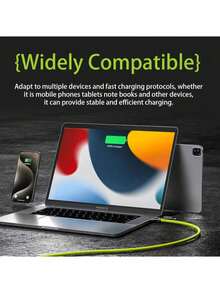 Cable de carga USB 4 en 1, cable de carga rápida USB-C de 240W máx. con múltiples puertos. Compatible con iPhone 16/15/14/13, compatible con Samsung Galaxy y otros dispositivos. - Multicolor - Ver 3