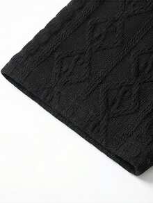 Men's Summer Jacquard Fabric Casual Shorts And Short Sleeve T-Shirt Set - Black - View 5