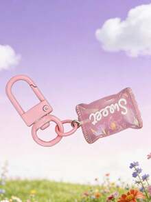 Colgante de oso rosa, mariposa y caramelo, dije con forma de corazón para accesorios de teléfono - Llavero colgante de oso de caramelo, se puede colgar en bolsos, llaves - Gran regalo para compañeros de clase y amigos, mini realista, estilo minimalista, perfecto para bodas y fiestas, o se puede colgar en bolsos de mujer, llaveros - Rosa - Ver 17