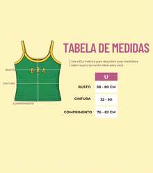 Women's Brazil Tank Top, Ribbed Knit, Strappy. One Size Fits 36-42. Fashionable For The World Cup, Brazil Core, Gringa, Rio. - 綠色 - 查看 4