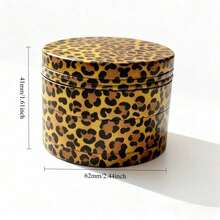 The Luxe Grinder | 2 Inch Cute Pink Strawberry, Cherry & 2.5 Inch Leopard Print | Chic Zinc Alloy For Her,  Accessories, Gift For Smokers - 豹 - 查看 2