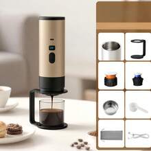 Cafeteira Portátil 3 em 1, Máquina de Espresso, Cafeteira de Viagem Auto-Aquecida, Moer Grãos de Café, Máquina de Espresso Compacta e Mini para Carro, Camping, Trilha - máquina de café - Visão 18