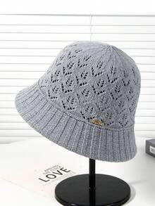 1pc Women Casual Knit Bucket Hat, Fashion Elegant Sunscreen Breathable Bucket Hat, Versatile For Daily Outdoor Use,Summer,Beach - Multicolor - View 13