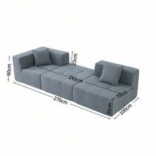 Sofas & Couches - Gray + Sponge + Primary Living Space + 3 Seat - View 7