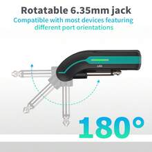 LMBGM无线吉他发射器和接收器系统，1对1/1对2音频传输，即插即用，USB-C充电，适用于电吉他、贝斯、鼓、键盘等乐器。 - 查看 3