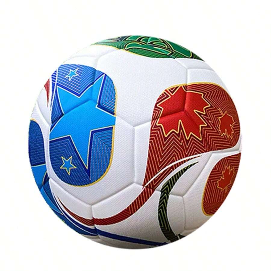 Bol de fútbol resistente y de alta elasticidad, especial para partidos de entrenamiento juvenil - Multicolor - Ver 1