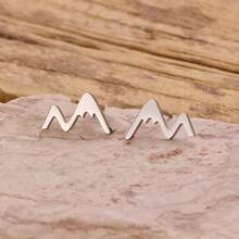 1 par de pendientes de botón con forma de pico, que se pueden combinar con ropa casual o de estilo minimalista. Son adecuados para el uso diario o como regalo de joyería para cumpleaños. - GED827 - Ver 1