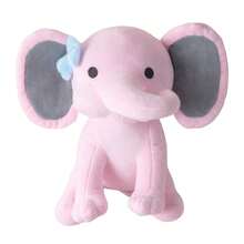 25cm/9.84in Soft Elephant Plush Stuffed Animal - Cute Fluffy Colorful Plush Toy (Multiple Colors: Pink/Blue/Purple/Rainbow) - Pink - View 9
