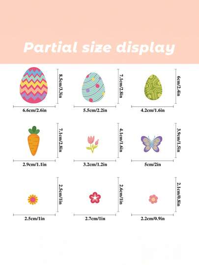 一套10张（175个贴纸），复活节静电贴纸，复活节装饰品，节日窗贴，复活节饰品，DIY手工家居装饰静电贴纸
