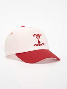 1 pieza Gorra de béisbol con bloqueo de color y vaso de martini bordado para mujer, sombrero casual ajustable con protección solar para exteriores, adecuado para primavera/otoño, viajes, playa, estilo unisex Y2K - gorra de béisbol - Ver 21