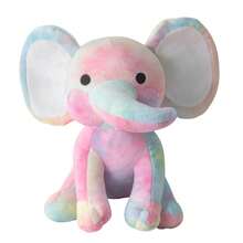 25cm/9.84in Soft Elephant Plush Stuffed Animal - Cute Fluffy Colorful Plush Toy (Multiple Colors: Pink/Blue/Purple/Rainbow) - Nhiều màu - Xem 9