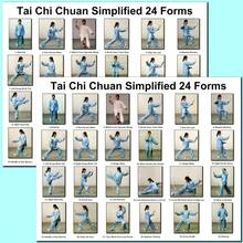 两张无框太极拳24式(太极拳)分步指导海报 - 传统中国武术海报,无框设计,8x10英寸,2D平面图形,纸质材料,适用于家庭健身房、道场和冥想室 - 教育训练辅助工具和独特礼物,可用作瑜伽室、卧室、健身房装饰,适合室内装饰,是健身爱好者的理想之选。 - A - 查看 12